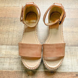 Soda Brown Espadrille Platform Sandals- Size 8.5 (see notes)