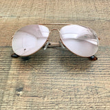 Aerie Aviator Gold Frame Pink Lens Sunnies