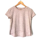 Zella Pink Heathered Pink Crop Top with Side Slits- Size XXS