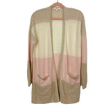 Splendid Collection Beige/Pink/Ivory 100% Cashmere Cardigan Sweater- Size XS (see notes)
