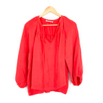 Lovestitch Red Bubble Sleeve Blouse - Size M