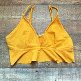 JJ Queen Mustard Ruffle Top- Size S