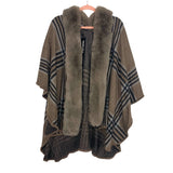 Kimberly C Faux Fur Front Closure Shawl NWT (sold out online)