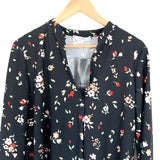 Mango Black Floral Long Sleeve Dress NWT- Size 8