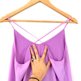 Buddy Love Lilac Criss cross Tank with Peplum Hem- Size M