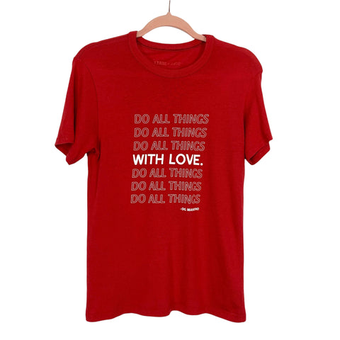 Soul Honey Red Do All Things with Love Tee- Size ~S (see notes)