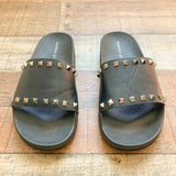 Madden Girl Black Studded Slide Sandals- Size 9 (BRAND NEW)