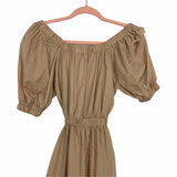 Petal + Pup Khaki Criss Cross Open Back Midi Dress NWT- Size US 2