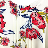 Pink Blush Cream with Berry/Navy/Mustard Floral Pattern and Back Cut Out Dress- Size L (see notes)