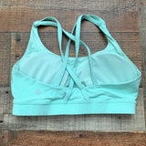 Lululemon Mint Green Padded Strappy Back Sports Bra- Size 8