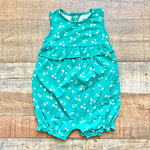 Carter's Green Floral with Back Cut Out Bubble- Size 24M