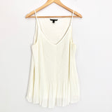 Banana Republic Ivory Pleated Tank Blouse- Size L
