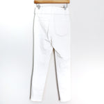Express White Denim Paperbag Waist Cropped Legging Super High Rise- Size 2 (Inseam 24.5")
