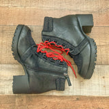 Scoop Black Sadie Heeled Combat Boots- Size 6.5 (See Notes)
