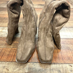 Steve Madden Taupe Suede Square Toe Boots- Size 9.5 (Brand new condition)