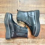 ASOS Black Lace Up Side Zipper Chunky Boots- Size 7 (US 9, sold out online, great condition)