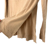 In Loom Tan Side Slit Top- Size S