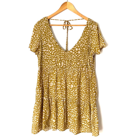 Show Me Your Mumu Cheetah Print Tie Back Dress- Size M