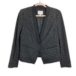 Ann Taylor Loft Black/Gray Animal Print Blazer- Size 8P