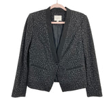 Ann Taylor Loft Black/Gray Animal Print Blazer- Size 8P