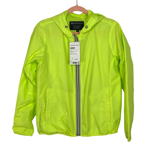 Athleta Neon Green Ascender Hooded Packable Jacket NWT- Size S (sold out online)