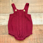 Baby Cat & Jack Maroon Knit Jumpsuit- Size 0-3M