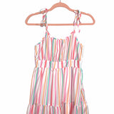 Shein Striped Tie Strap Midi Dress- Size S