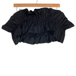 Vestique Black Ruffle Off the Shoulder In the City Crop Top NWT- Size M (sold out online)