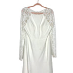 Jenny By Jenny Yoo Providence Ivory Lace Sleeves and Back Wedding Gown- Size 16 (see notes)