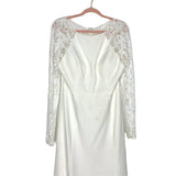 Jenny By Jenny Yoo Providence Ivory Lace Sleeves and Back Wedding Gown- Size 16 (see notes)