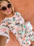 Old Navy Tie-Dye Island Print Cropped Sweatshirt- Size XS (we have matching shorts)