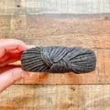 No Brand Charcoal Gray Ribbed Knit Knot Headband