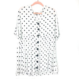 ASOS White and Black Polka Dot Button Up Dress- Size 0 (see notes)