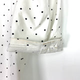 English Factory White with Black Polka Dots Puff Sleeves Top- Size XS (see notes)