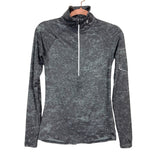 Under Armour Grey Printed Quarter Zip Pullover- Size XS