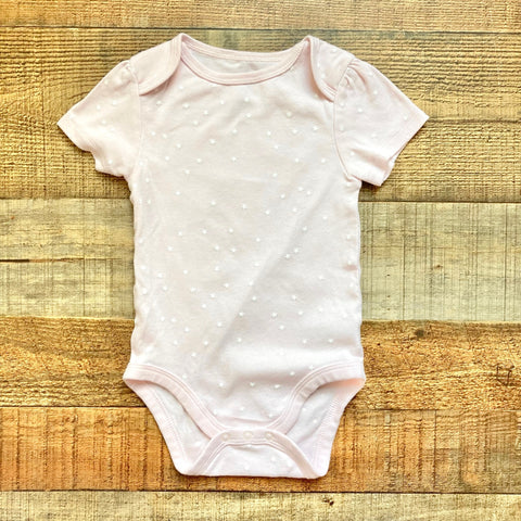 Cloud Island Light Pink with Stars Onesie- Size 12M