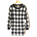 LPA Black and White Plaid Long Sleeve Sweater Dress NWT- Size S