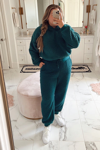Gilly Hicks Teal Sherpa Joggers- Size XL (Inseam 29.5", we have matching sweatshirt, sold out online)