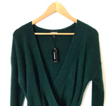 Express Green Belted Faux Wrap Sweater NWT- Size XS