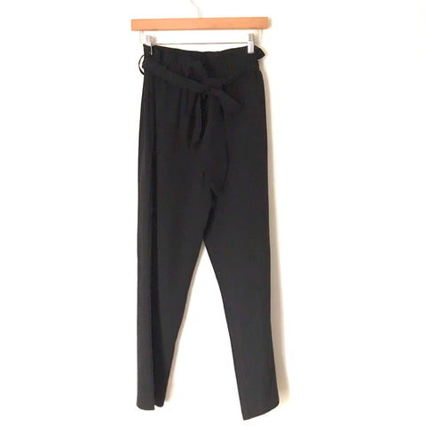 WAYF Black Paperbag Pants- Size XS (Inseam 25”)