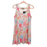 Meritt Pink/Blue/Orange Metallic Floral Tank Dress NWT- Size S