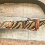 No Brand Animal Print Faux Fur Belt- Small/Medium