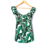 L’atiste Palm Print Off The Shoulder Dress NWT- Size M