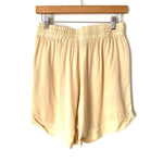 Amaryllis Tan Elastic Waist Shorts- Size XL