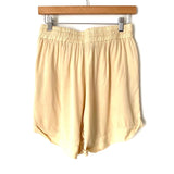 Amaryllis Tan Elastic Waist Shorts- Size XL