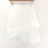 Lioness Eyelet Asymmetrical Ruffle Skirt- Size S