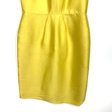 Oscar de la Renta Yellow Silk Lined & Cotton Dress- Size XL (see notes)