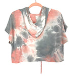 Lovely J Tye Dye Shorts and Hooded Crop Top Lounge Set- Size S (sold as a set)