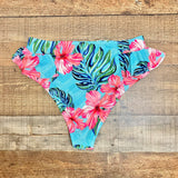 Sporlike Blue Floral Tie Piece Ruffle Bikini Set NWT- Size XL