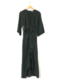 Dress Up Black Midi Wrap Dress with Bell Sleeves NWT- Size S